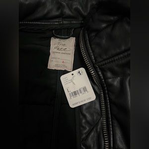 Free people leather jacket size large brand new